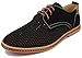 Kunsto Men's Leather Oxfords Dress Shoes Lace up Breathable Upper
