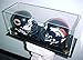 Double Mini Football Helmet Display case Black acrylic base P371DB