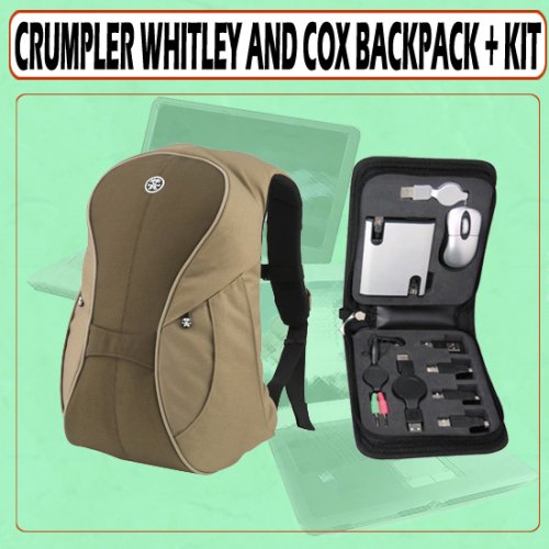 Crumpler The Whickey and Cox Backpack Oatmeal/DK Brown and Lt-Ltk Digital Universal USB Laptop Travel Outfit - Crumpler ACRMWC02AK1