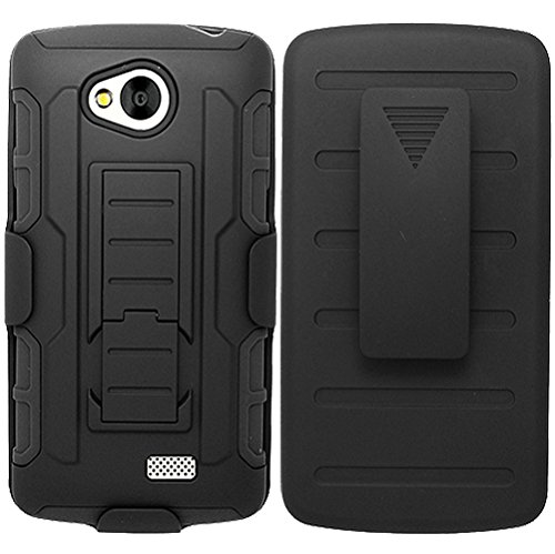 LG Transpyre Case, LG Transpyre Holster, High Impact Advanced Double Layered Hard Cover with Built in Kickstand and Belt Clip for LG Transpyre VS810PP, LG Tribute LS660, LG Optimus F60 (Verizon, Virgin Mobile, MetroPCS) from MINITURTLE | Include Screen Protector - Black LG Transpyre Case, LG Transpyre Holster, High Impact Advanced Double Layered Hard Cover with Built in Kickstand and Belt Clip for LG Transpyre VS810PP, LG Tribute LS660, LG Optimus F60 (Verizon, Virgin Mobile, MetroPCS) from MINITURTLE | Include Screen Protector - Black