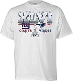 Reebok New York Giants vs. New England Patriots Super Bowl XLVI Dueling Rosters T-Shirt