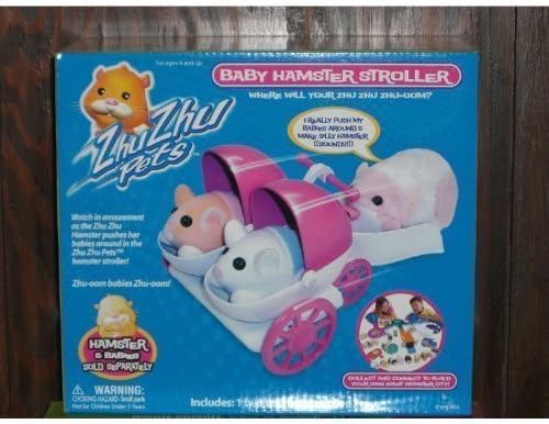 Zhu Zhu Pets - 1 Two Seater Baby Hamster Stroller - Hamster &amp; Babies Sold Separately by Cepia LLC