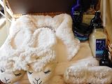 Sweet Dreams Sleep Lambie & Lavender Vanilla Aromatherapy Sleep Basket Set Including Robe, Slippers, Eye Mask and Body Products