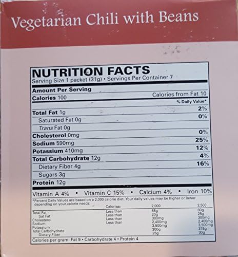 Vegetarian Chili with Beans, nutritionally designed from New Direction