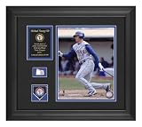 Michael Young Texas Rangers Framed 8x10 Photograph With Game Used Baseball Piece & Medallion - Framed MLB Photos, Plaques, and Collages