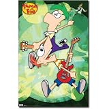 (22x34) Phineas and Ferb Guitars TV Poster Print