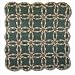 Green Double Wedding Ring Throw Quilt