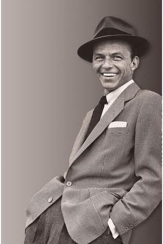 Frank Sinatra Poster Great Smiling Black and White Photo 24x36