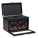 WOLF Roadster Double Watch Winder with Storage