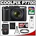 Nikon COOLPIX P7700 Digital Camera (Black) with 16GB Card + Case + Filter + Accessory Kit