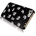 MOLLYCOOCLE Painted Series PC Case Cute Little Elephants Pattern Cover Black Skin Shell for iPhone 5 5S 5G