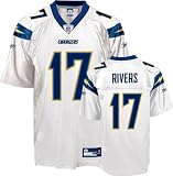 Philip Rivers Youth Jersey: Reebok White Replica #17 San Diego Chargers Jersey