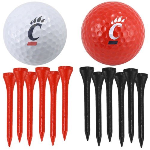 Cincinnati Bearcats Two Golf Balls And Twelve Tees Set