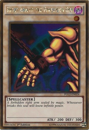 Yu-Gi-Oh! - Right Arm of the Forbidden One (PGL2-EN024) - Premium Gold: Return of the Bling - 1st Edition - Gold Rare