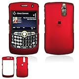 Premium - Blackberry Curve 8350i Red Rubber Feel Protective Case (Carrier:  ....