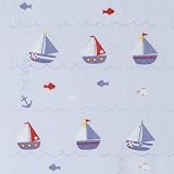 Tiddliwinks Sailboat Fitted Crib Sheet