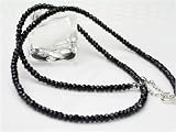 ブラックスピネル50cmネックレス/59ct☆ブラックダイヤモンドに負けない輝き