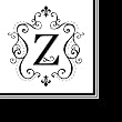 Monogram Elegant Initial Luncheon Napkin - Z