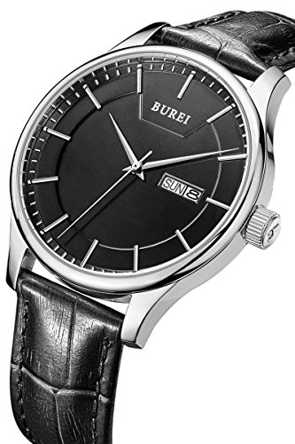 Burei men s fashion business casual watches with day da…