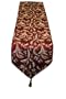 Luxury Damask 13" X 90" Burgundy Table Runner