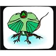 Mouse Pad with iguana, green, reptile, dewlap, lizard