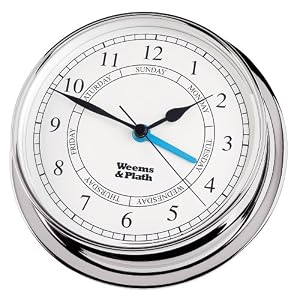 Weems and Plath Endurance Collection 145 Day Clock (Chrome) by