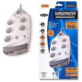 Belkin SurgeMaster Superior Series - Surge suppressor ( external ) - 5 Output Connector(s) - Germany