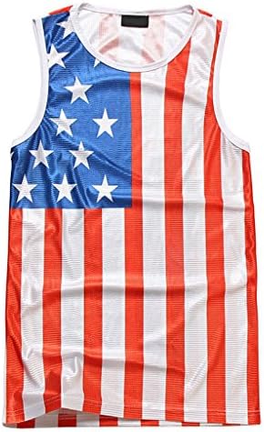 Patriotic American Flag Men's TANK Sky Blue Medium