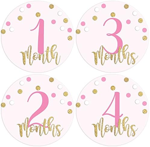 Monthly baby stickers 1-12 months Baby girl + Bonus Stickers (Limited Time extra)