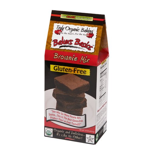 Truly Organic Baking Bakers Basics Gluten-Free Brownie Mix, 16-Ounce Boxes (Pack of 3)