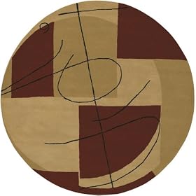 Surya Taipei 7.9 Round Rug, Red