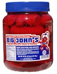 Grocery: Big Johns Pickled Sausage - 1/2 Gallon - Red Smith Foods