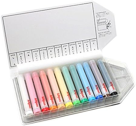 Kitpas Crayon 12/pack For Ages 3 and Up - KIDS ART Supplies /Back to School kit.