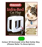 (Staywell)Infra-Red Cat Flap & Collar Key (G) & Free Collar (White)