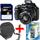 Bundle: Fuji S4500 Digitalkamera + Tasche +8 GB + Ni-MH Akkus und Ladeger