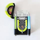 1x Black Music Jukebox Refillable Butane Cigar Cigarette Lighter w/ Lights