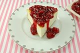New York Style Cheesecake with Cherry Topping