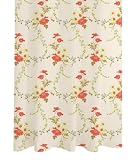 Zap Country Diary Poppy 66 x 72 Inch Pair Curtains with Tie Backs