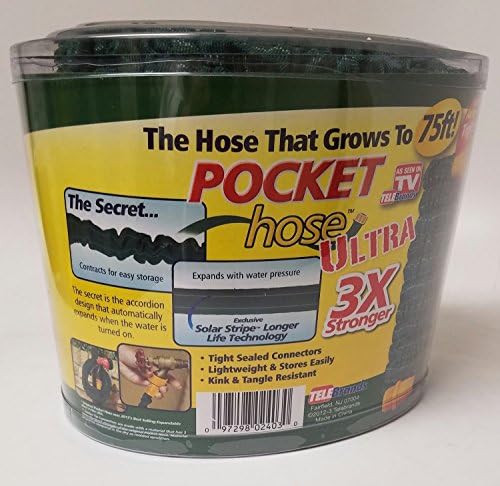 Pocket Hose Ultra Expandable, 75 Feet, 3X Stronger