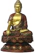 Chinese Buddha on Lotus base, Earth touching pose