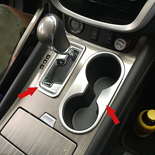 Generic Matte Car Cup Holder + Gear Shift Panel Cover Trim Fit For Nissan Murano 2015 2016