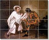 Thomas Couture Historical Custom Tile Mural 29. 17x25.5 inches using (24) 4.25x4.25 ceramic tiles. Thomas Couture Historical Custom Tile Mural 29. 17x25.5 inches using (24) 4.25x4.25 ceramic tiles.
