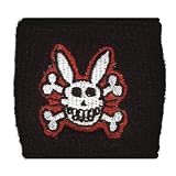 Happy Bunny - Skull Bunny Fabric 1 piece Wristband