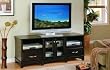 Contemporary Cappuccino Entertainment Console Plasma LCD TV Stand