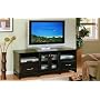 Contemporary Cappuccino Entertainment Console Plasma Lcd Tv Stand