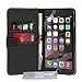 Yousave Accessories PU Leather Wallet Cover Case for iPhone 6 Plus - Black