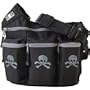Diaper Dude Diaper Bag, Black Skull and Bones