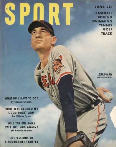 Sport Magazine - Bob Lemon, Cleveland Indians Cover - June 1950
