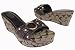 Coach Janeesa Signature Khaki Platform Wedge Sandals