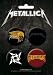 GB Eye Ltd, 4 Badge Pack, Metallica, Logos, BP0081